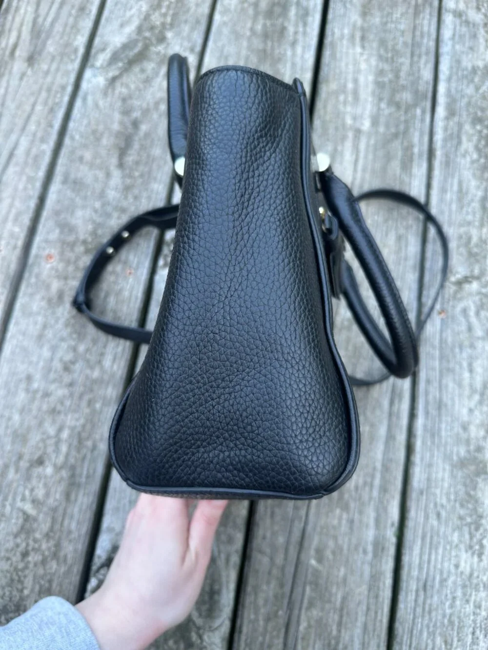 Kate Spade Chester Street Allyn Satchel Pebble Leather Black Purse Bag Crossbody